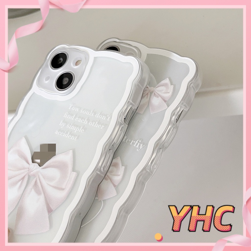 Ốp Điện Thoại Họa Tiết Nơ Viền Gợn Sóng Cho Iphone6 6splus 7 7plus 8plus XR x xs 12 11 pro max plus 13 promax-1019