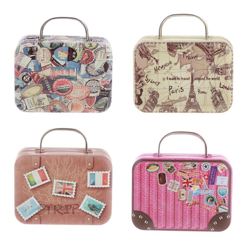 Mô Hình Va Li Bằng Sắt 1 / 6 Dùng Trang Trí Nhà Búp Bê