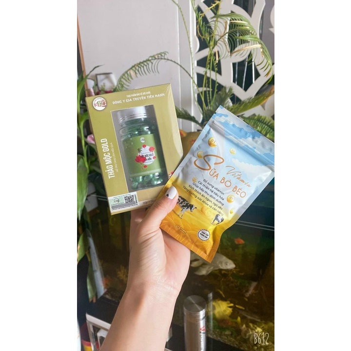 Thảo mộc tăng cân gold 60 viên TẶNG VITAMIN SỮA BÒ BÉO - hàng chính hãng, mẫu mới nhất