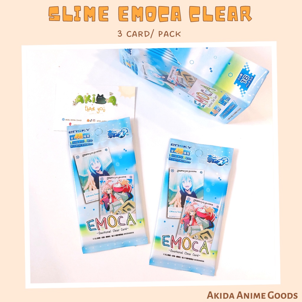 Pack random/ thẻ nhân phẩm - emoca clear- Tôi trùng sinh thành slime