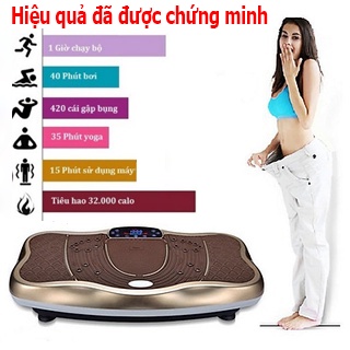 Máy Rung Lắc Toàn Thân Giảm Cân Hiệu Quả, Máy Rung Massage Có Điều Khiển Từ Xa Nghe Nhạc MP3 [Tặng Dây Tập Kháng Lực ]