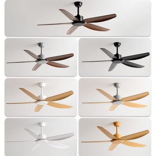   Tặng Móc Quạt trần trang trí 5 cánh động cơ DC lõi đồng 6 tốc độ gió,đảo chiều sải cánh 142cm cho phòng khách,khách sạn 