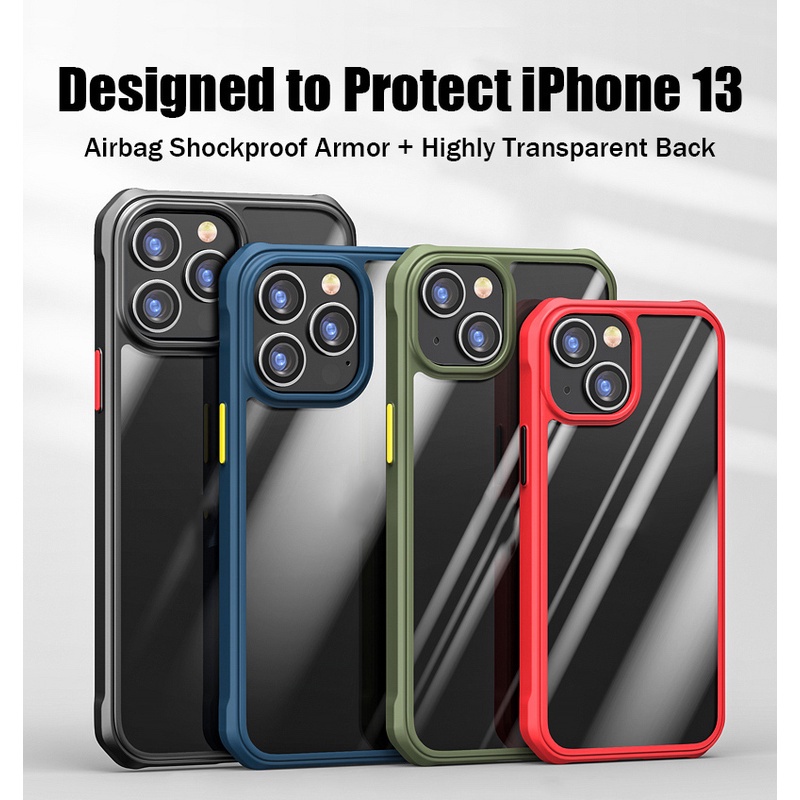 Ốp Điện Thoại Mềm Trong Suốt Chống Sốc Kèm Túi Khí Cho iPhone 14 13 12 11 Pro Max XS XR 8 7 Plus