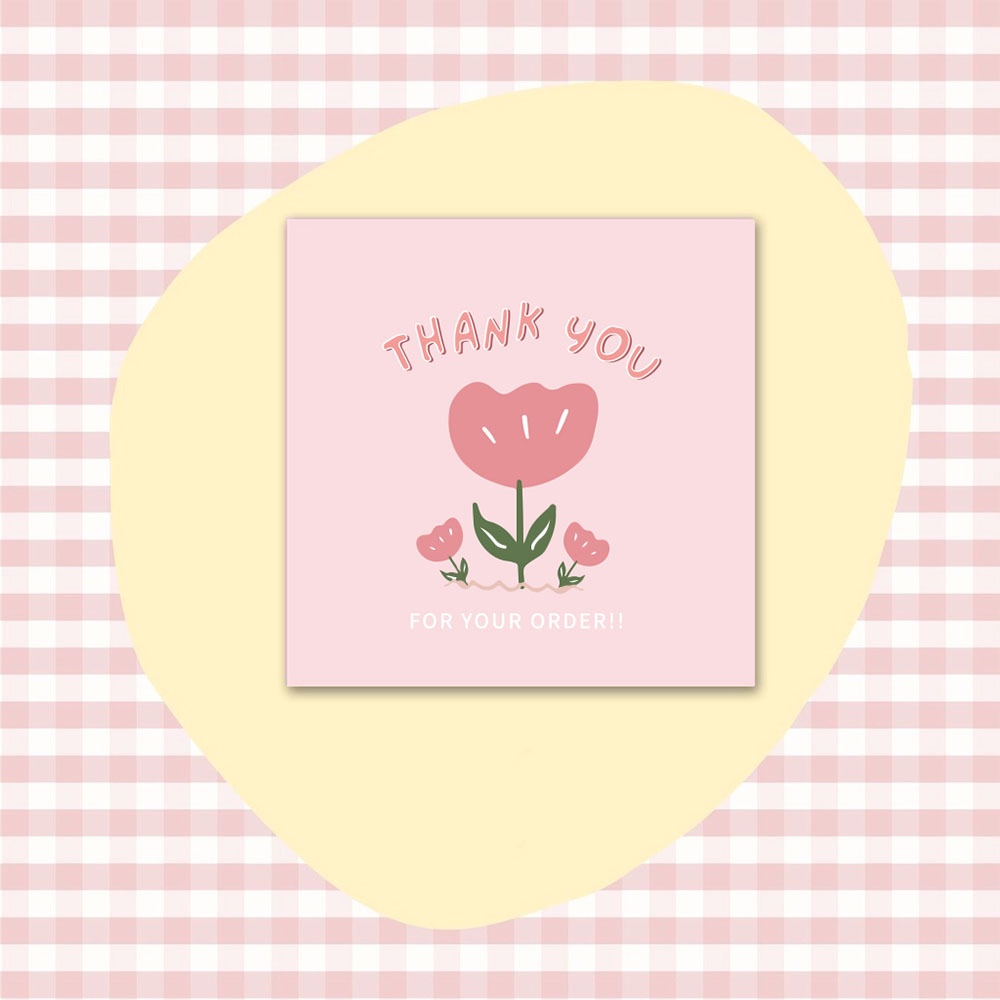 Card cảm ơn, thiệp cảm ơn, card thank you họa tiết đáng yêu, màu sắc tươi sáng nhiều mẫu