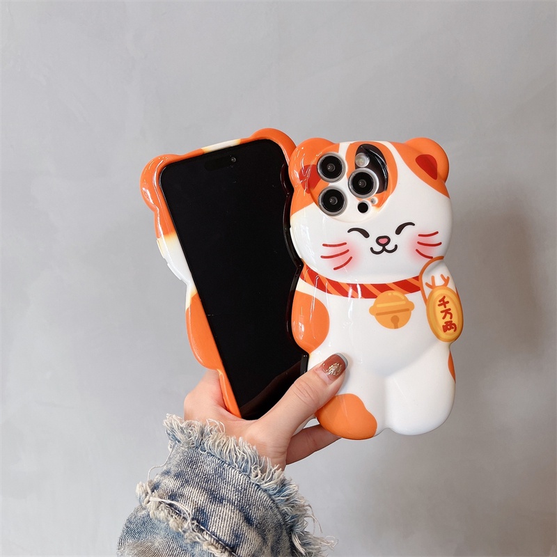 Ốp Điện Thoại Hình Mèo May Mắn Cho iphone 15 pro max 14promax 13 11 12 promax iphone x xs max