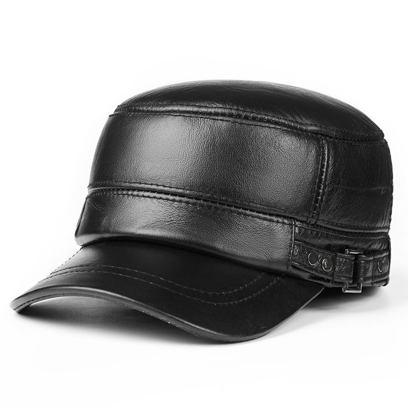 Hàng Có Sẵn#Mũ Beret Da Bò Thật Thời Trang Thu Đông Dành Cho Nam Trung Niên 60 Tuổi