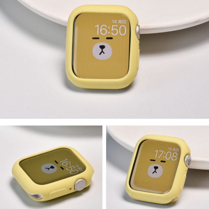 Ốp Silicone Mềm Màu Kẹo Bảo Vệ Đồng Hồ Apple Watch 8 41MM 45MM 42MM 38MM iWatch 4 5 6 SE 40MM 49MM 44MM