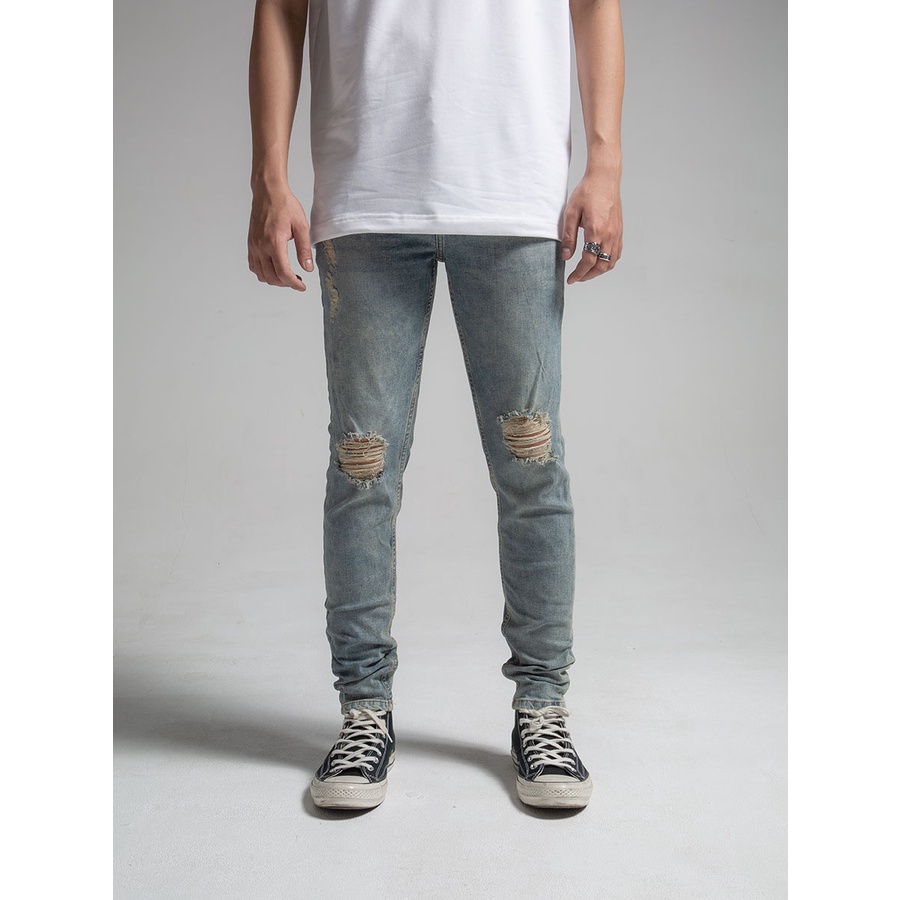 Quần Jeans The Denimaniac dáng ôm sát màu Desert Blue SS23 - 819 Skinny Fit