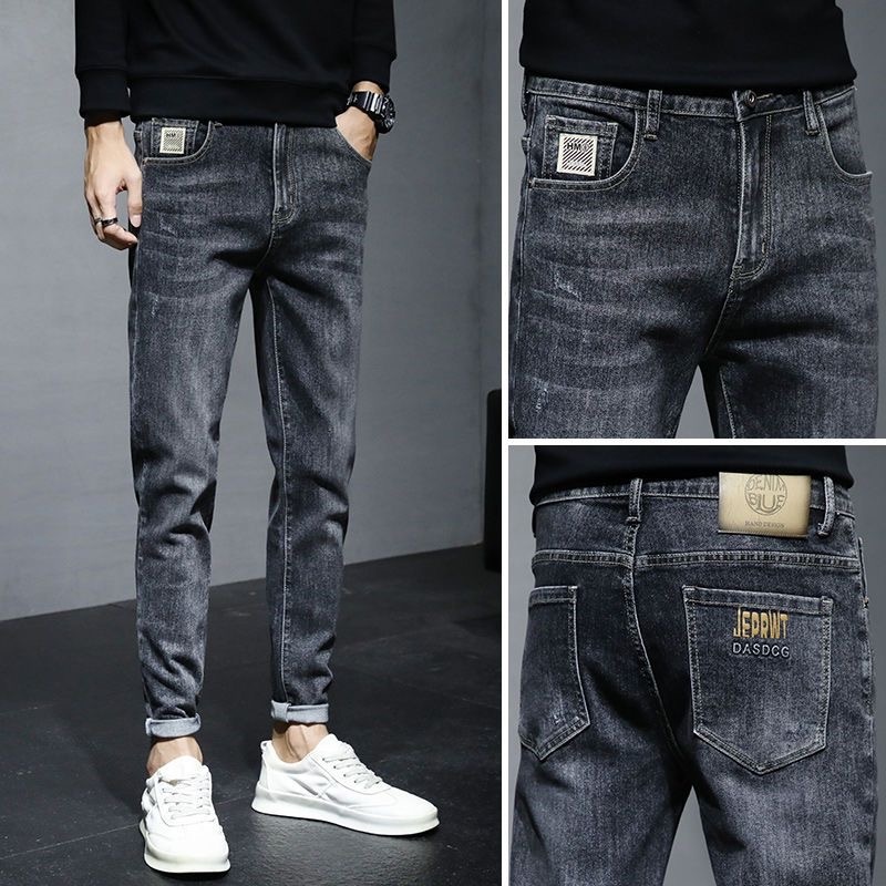 Quần Jean Đen Size 28-36 Slim-fit Skinny Quần Thu Đông Hợp Thời Trang Quần Bút Chì Giữa Quần Hợp Thời Trang Đẹp Trai Tất Cả @ -