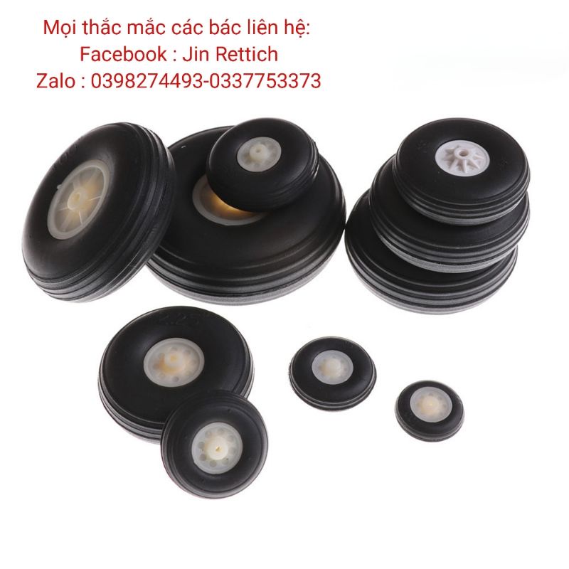 Bánh xe máy bay mô hình PU nhiều kích thước