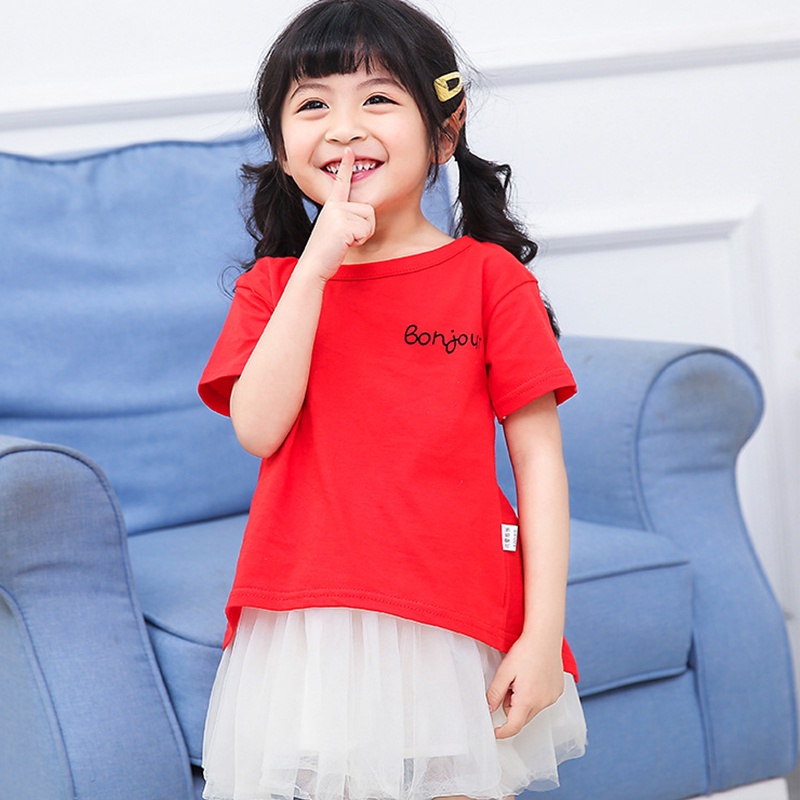 Áo Thun Mùa Hè Phong Cách Mới Cho Bé Gái Aku