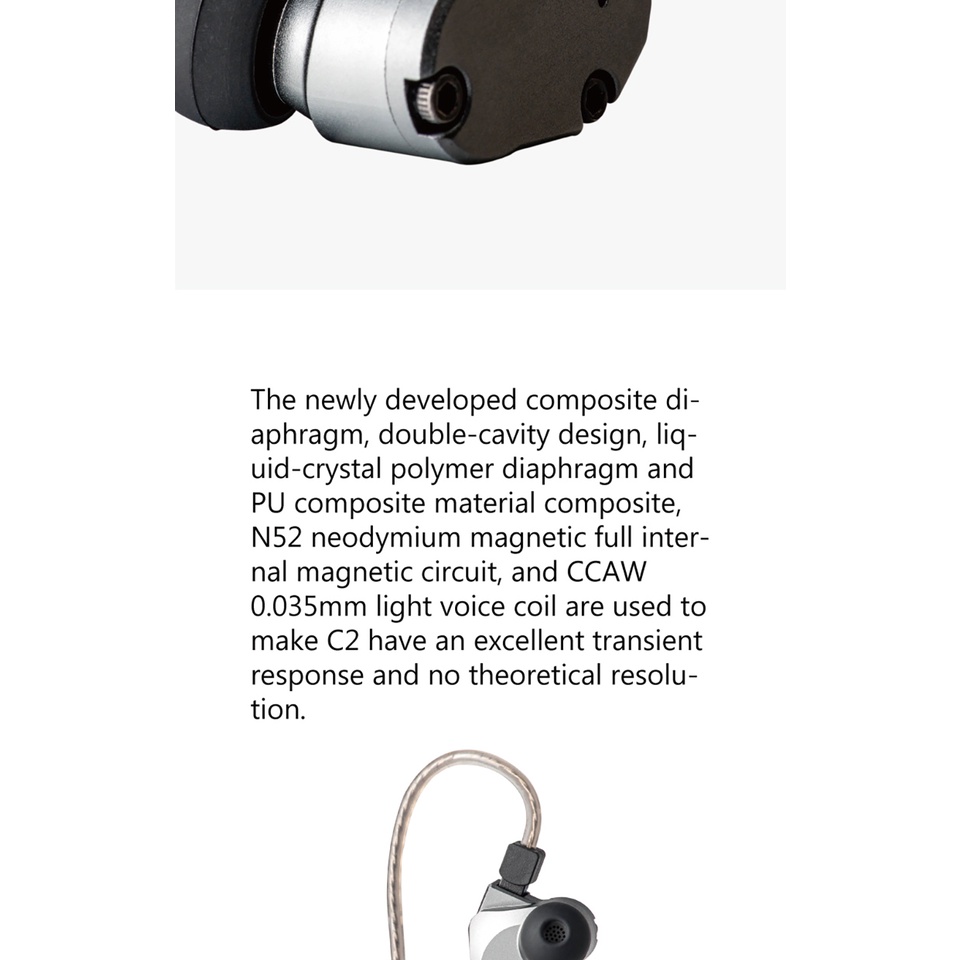 Tai Nghe Nhét Tai TINHiFi C2 IEM 10mm LCP HiFi 0.78mm 2Pin CNC Chất Lượng Cao