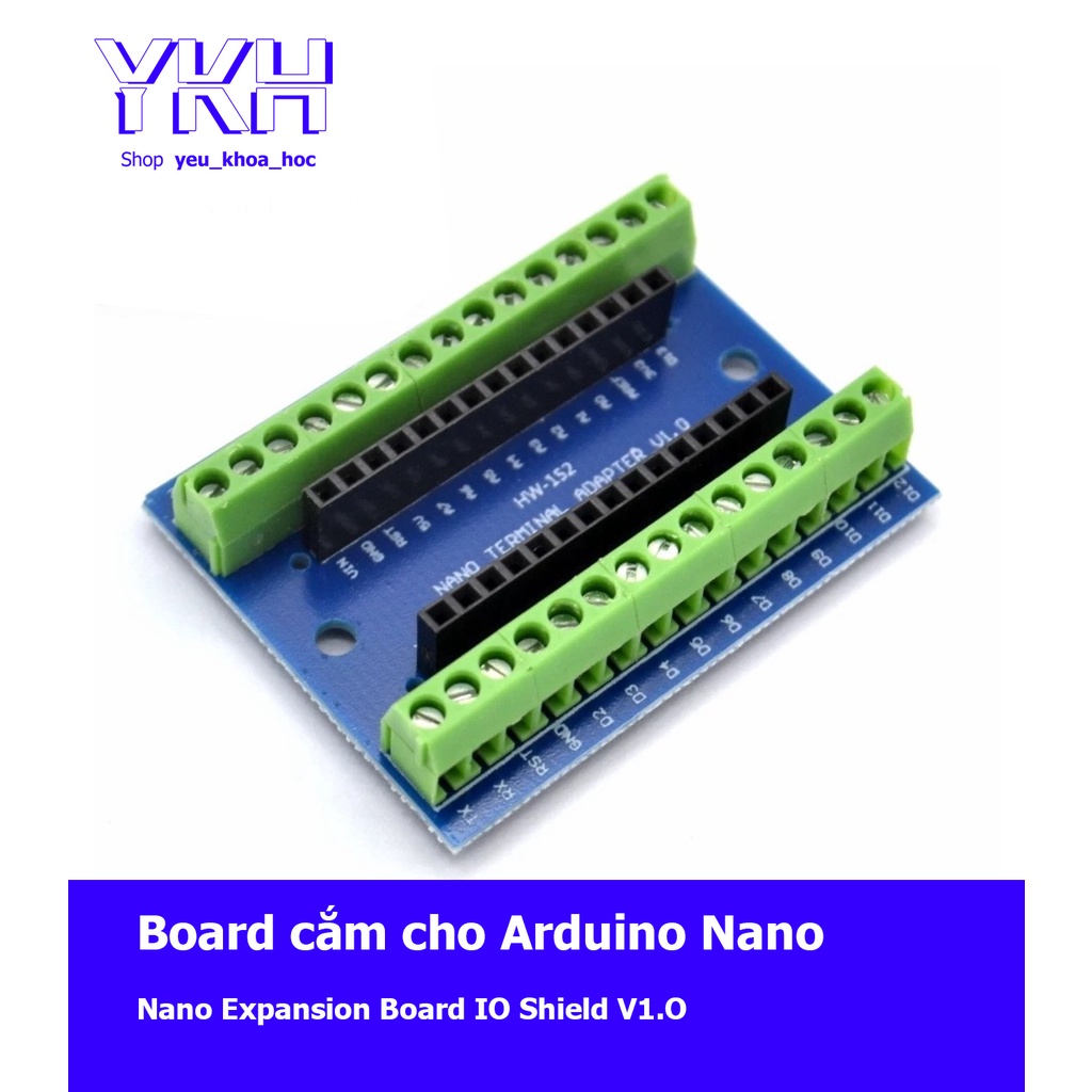 Board cắm cho Arduino Nano, Expansion Board IO Shield V1.O