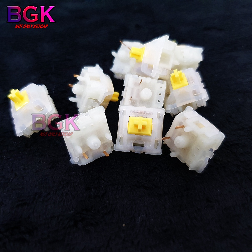 Switch Lẻ Hãng Gateron Milky Yellow Pro Đã Được Lube Sẵn Từ Nhà Máy Siêu Mượt Xuyên LED