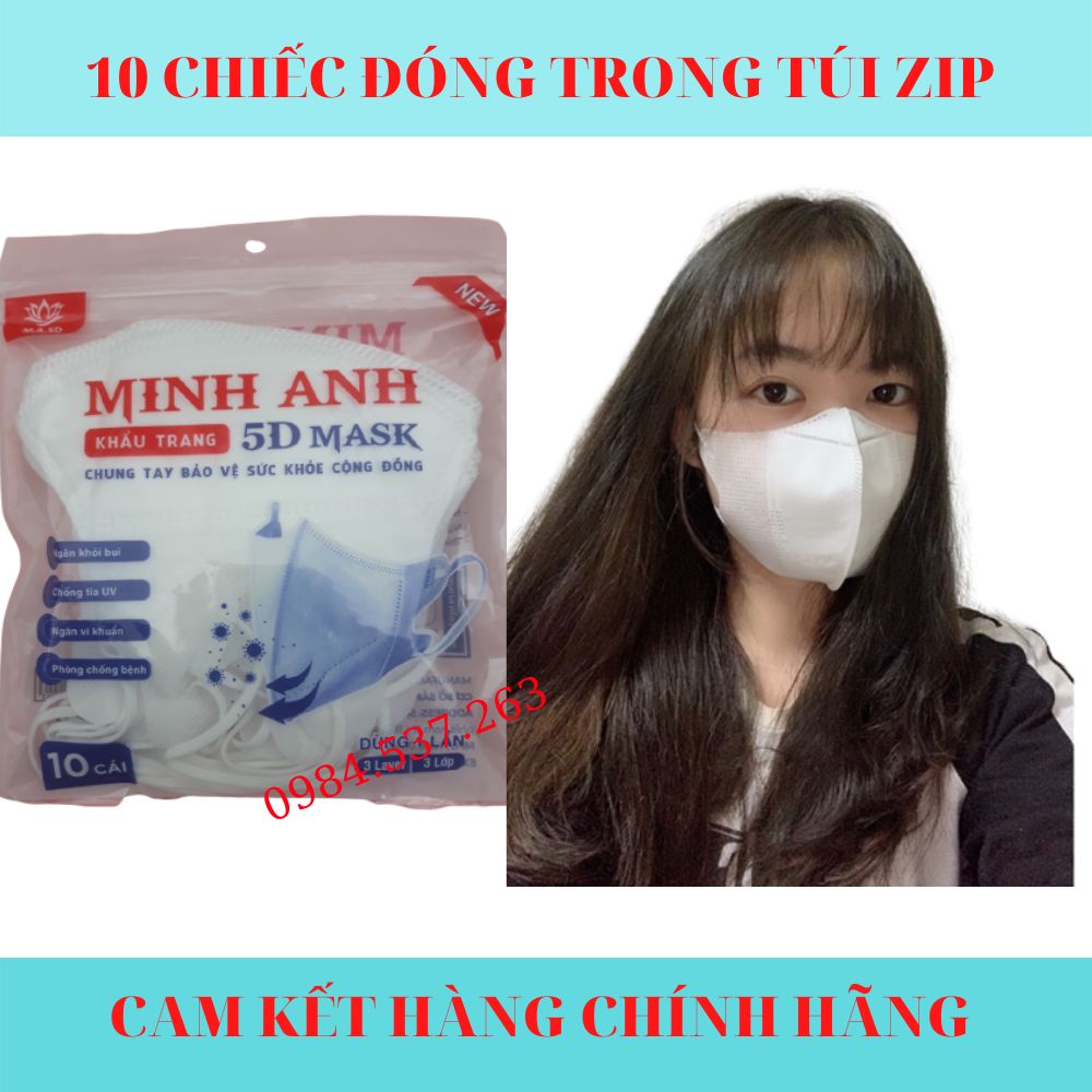 Khẩu trang 5d Minh Anh, kháng khuẩn, giá siêu rẻ