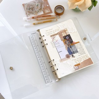 Binder Bìa Dẻo Cao Cấp Trong Suốt Size A5 Sẵn 200 Trang Giấy KLONG 120 GSM Cực Dày Sổ Bullet Journal Planner