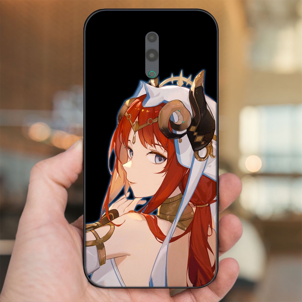 Ốp lưng Oppo Reno viền đen in hình Nilou Genshin Impact