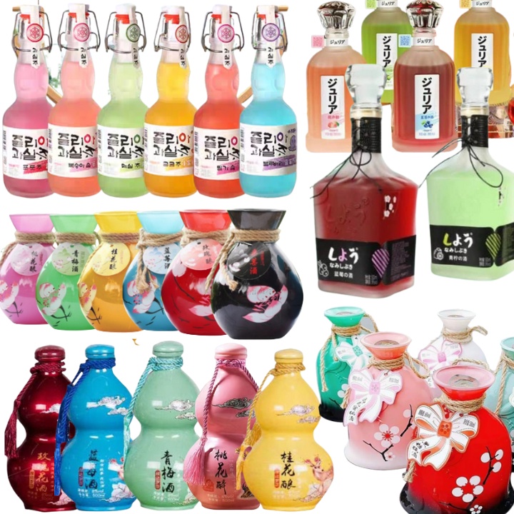 Nước trái cây Nữ Nhi Hồng 500ml đáy tròn bình chuông hoàng triều
