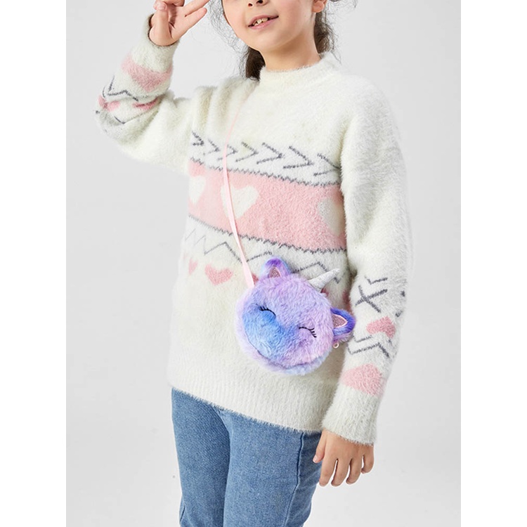 Túi Đeo Chéo Hình Kỳ Lân Hoạt Hình Xinh Xắn Dành Cho Bé