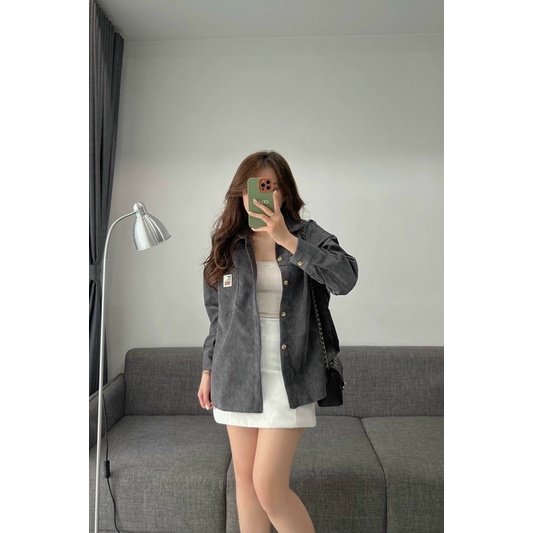 Áo sơ mi nhung tăm loại 1