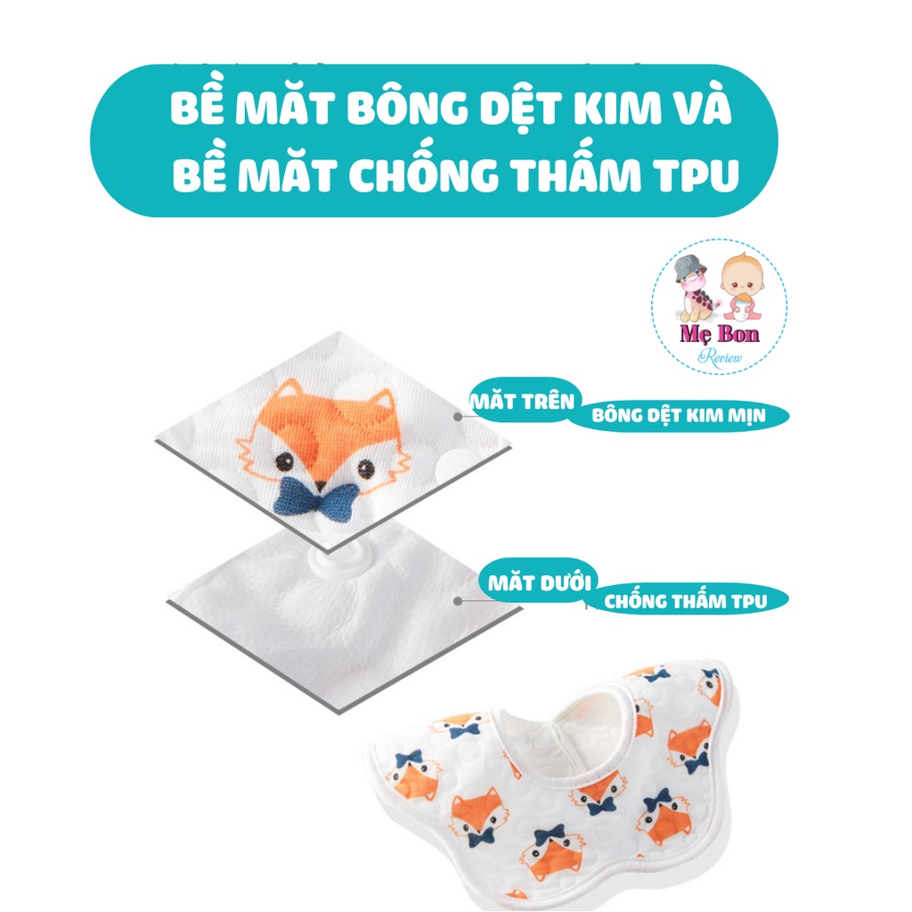 Yếm tròn xoay mã đẹp - Chống thấm cho bé