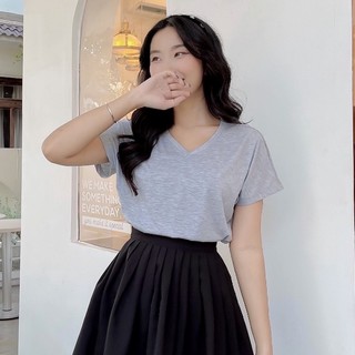 Áo Nữ NHẬT VY Trơn Cổ Tim Tay Cánh Dơi Chất Thun Màu Xanh, Nâu, Xám - D2097