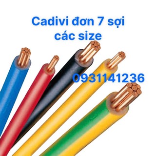[Bán lẻ 10 mét)] Dây điện Cadivi 6.0 đơn cv6.0