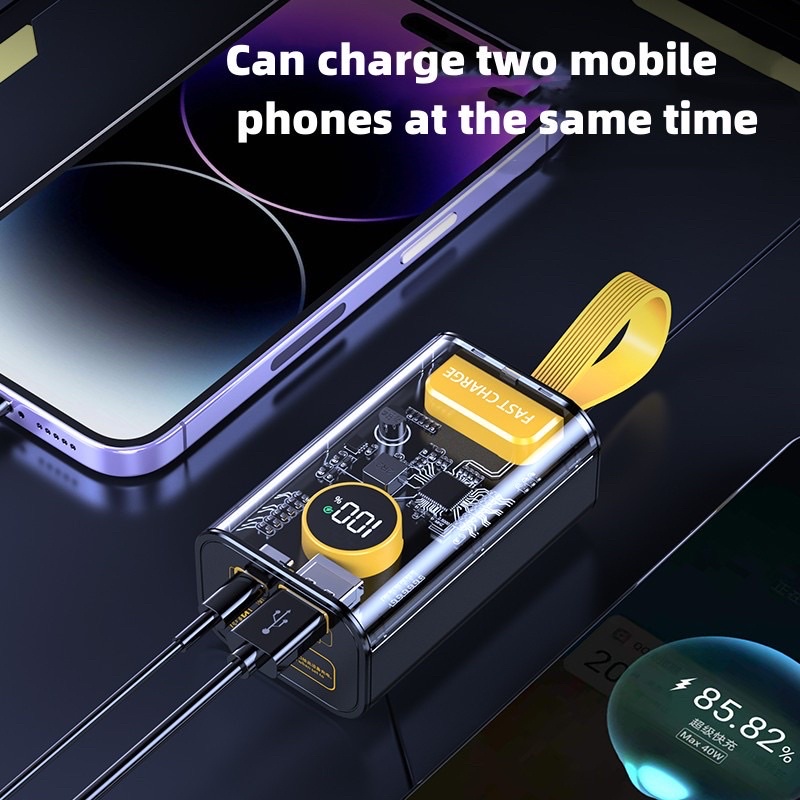 Sạc dự phòng Trong suốt 10000ma - 20000ma Wk 337 sạc nhanh bền trâu, không gây nóng máy, bảo hành 12 tháng