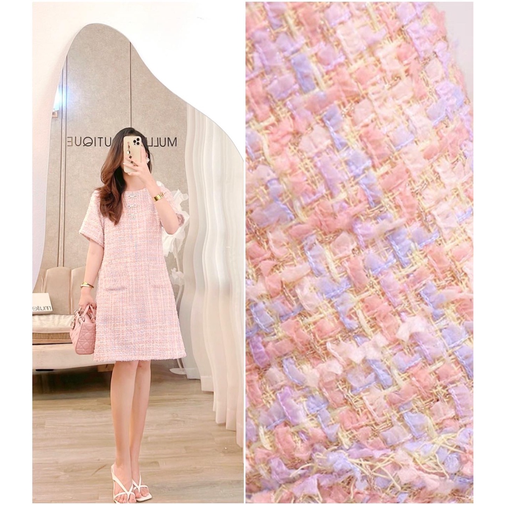TẶNG KÈM CÀI XINH XẮN- VÁY DẠ SUÔNG CẦU VỒNG