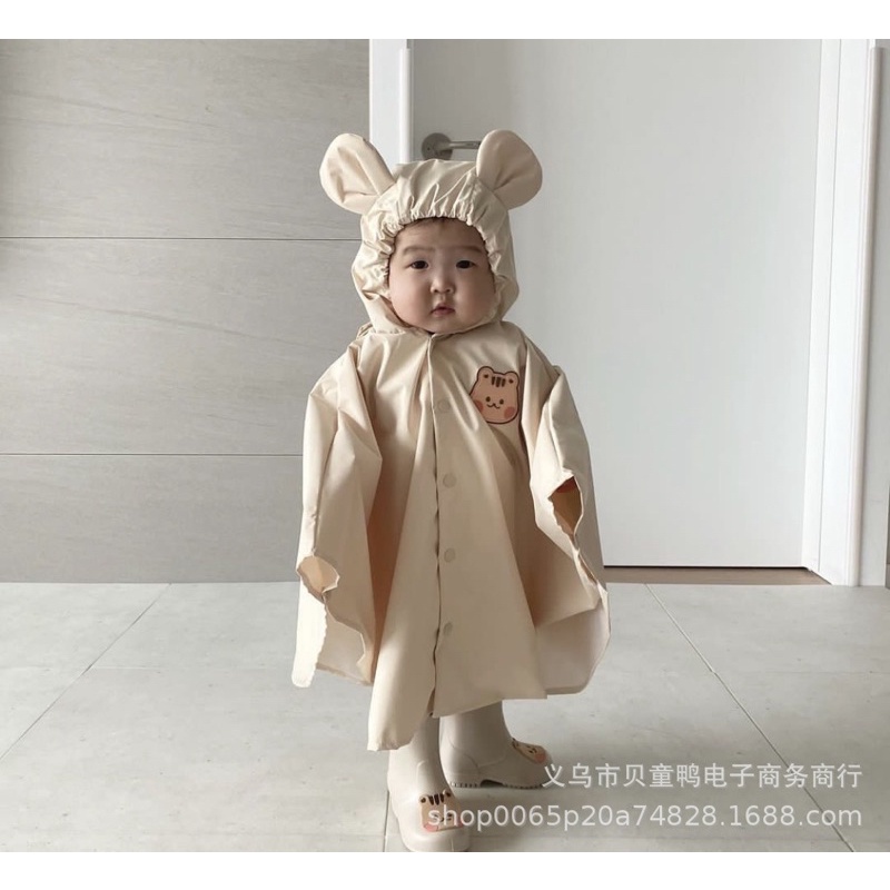 Áo Mưa Cánh Dơi Phong Cách Hàn Quốc Dottodot Cho Bé