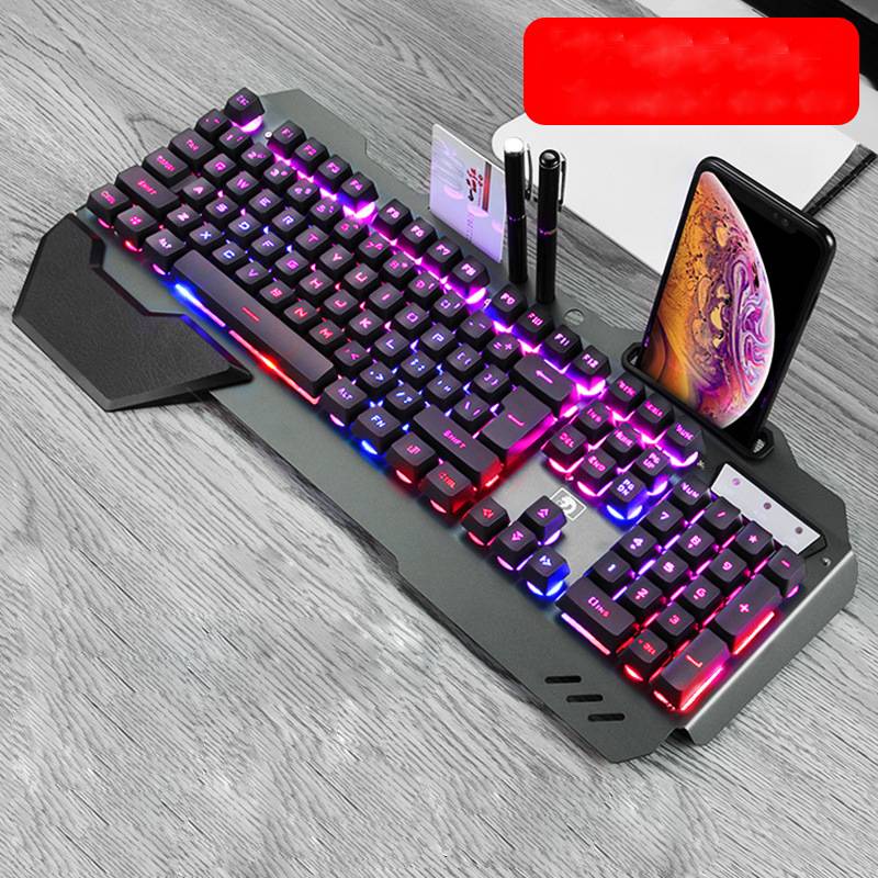 Bàn phím gaming K618 dành cho game thủ có tựa tay, 16 chế độ led, led RGB đổi màu cực phong cách