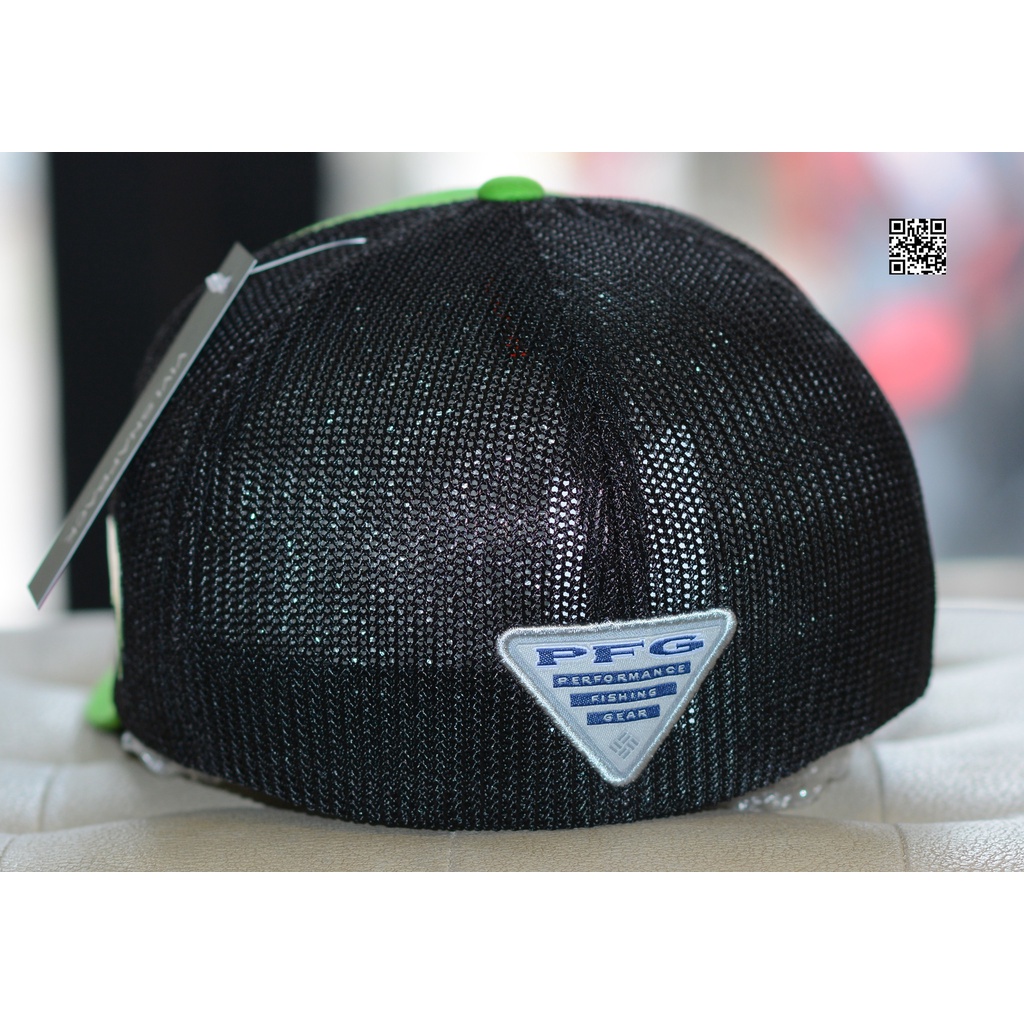 Nón lưỡi trai lưới thể thao navy xanh green neon thời trang,Mũ lưới bít đuôi Columbia logo con cá PFG cap