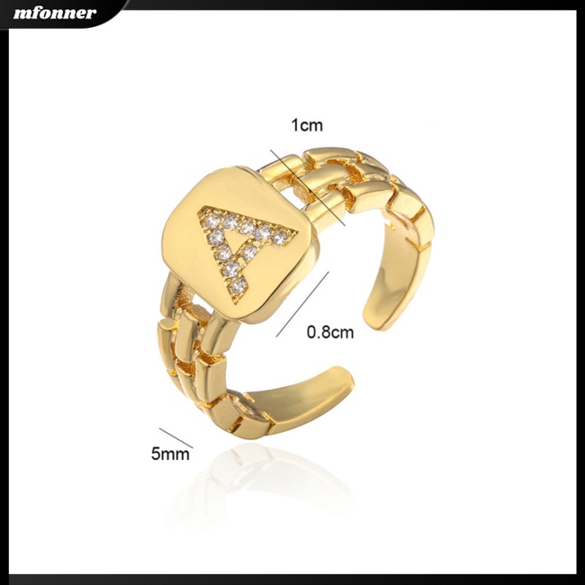 Nhẫn Hở Họa Tiết 26 Chữ Cái Thời Trang Cho Nữ