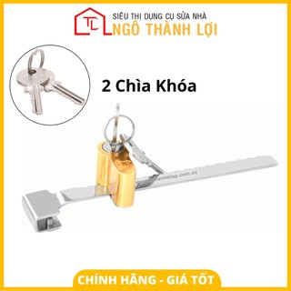 Ổ khóa kiếng lùa Việt Tiệp 03671 đồng màu vàng trắng, ổ khóa cửa tủ
