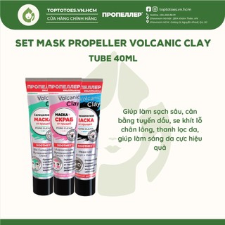 Mặt nạ đất sét Propeller Volcanic Clay Multi-masking làm sạch sâu, giảm mụn, se lỗ chân lông, detox, sáng da