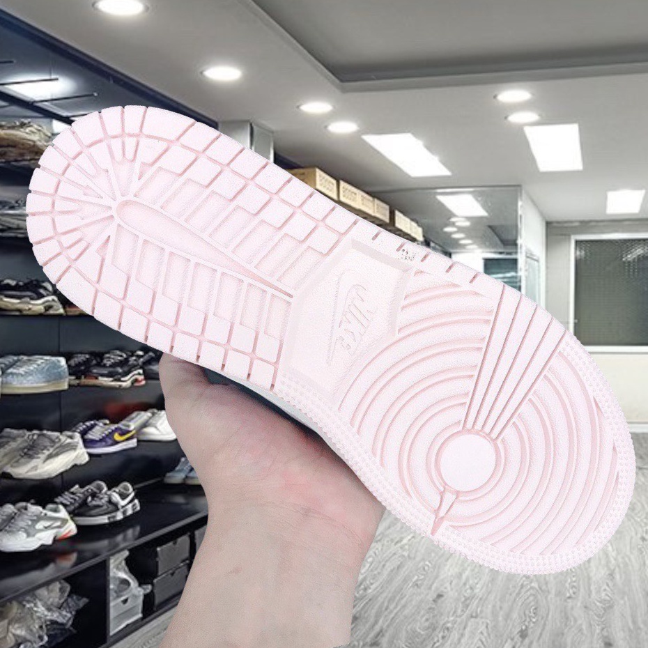 Giày Thể Thao Jordan 1 Hồng Đen Low Thấp Cổ Nữ Hàng Cao Cấp, Giày JD 1 low màu hồng nhạt mới nhất 2022