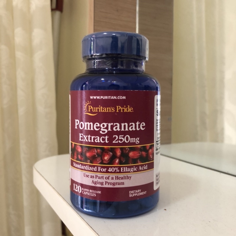 Viên Uống Chống Nắng Nội Sinh Lựu đỏ, Trắng Da, Giảm Nám Pomegranate Extract -Puritan's Pride -