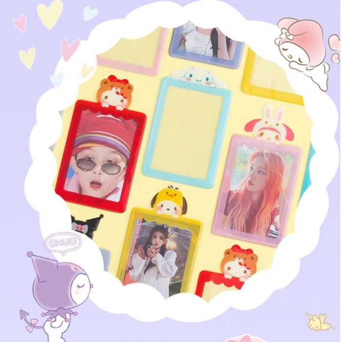 Dễ thương Sanrio Frosted EVA Card Set Cinnamon Rolls Không thấm nước Set Melody DIY Card Set Plin Cartoon Transparent Set Black Beauty Jelly Set Quà tặng văn phòng phẩm sinh viên