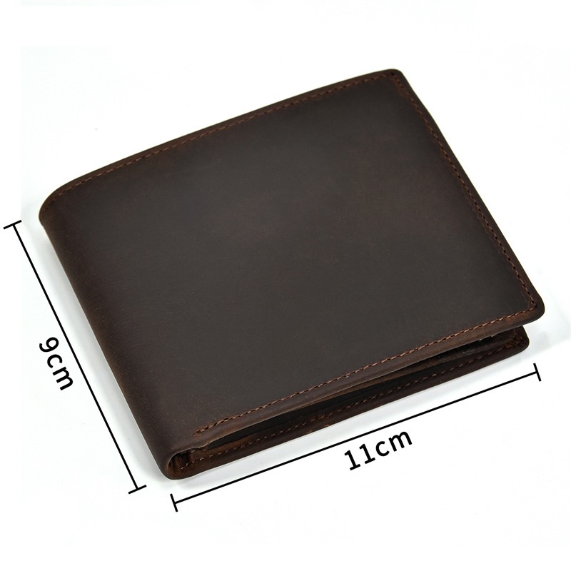 Ví nam da bò sáp cao cấp Louie Store V6008 size 11*9