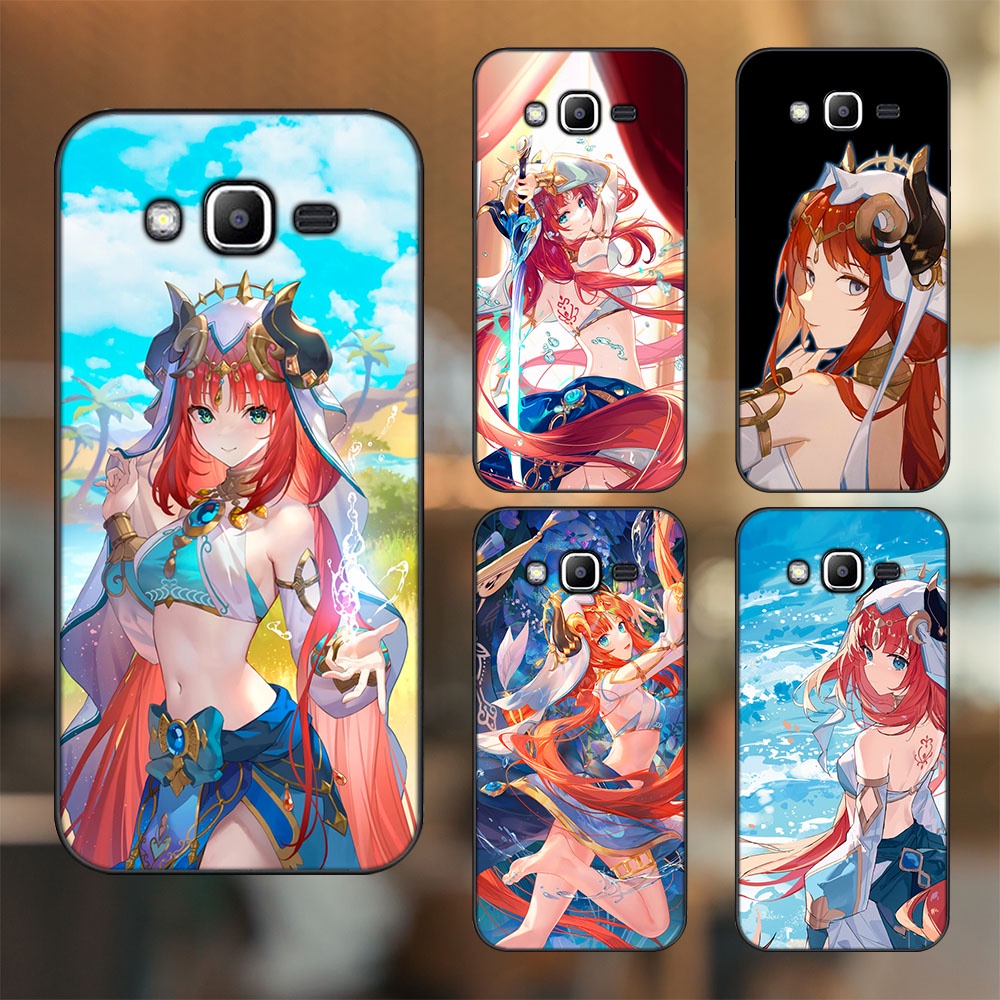 Ốp lưng Samsung J2 Prime, J3 2016, J5 2015 viền đen in hình Nilou Genshin Impact