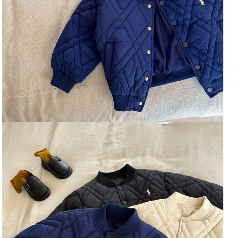 Áo Khoác Bóng Chày cotton Dày Dặn Giữ Ấm Mùa Thu Đông Phong Cách Hàn Quốc Cho Bé Trai Và Gái