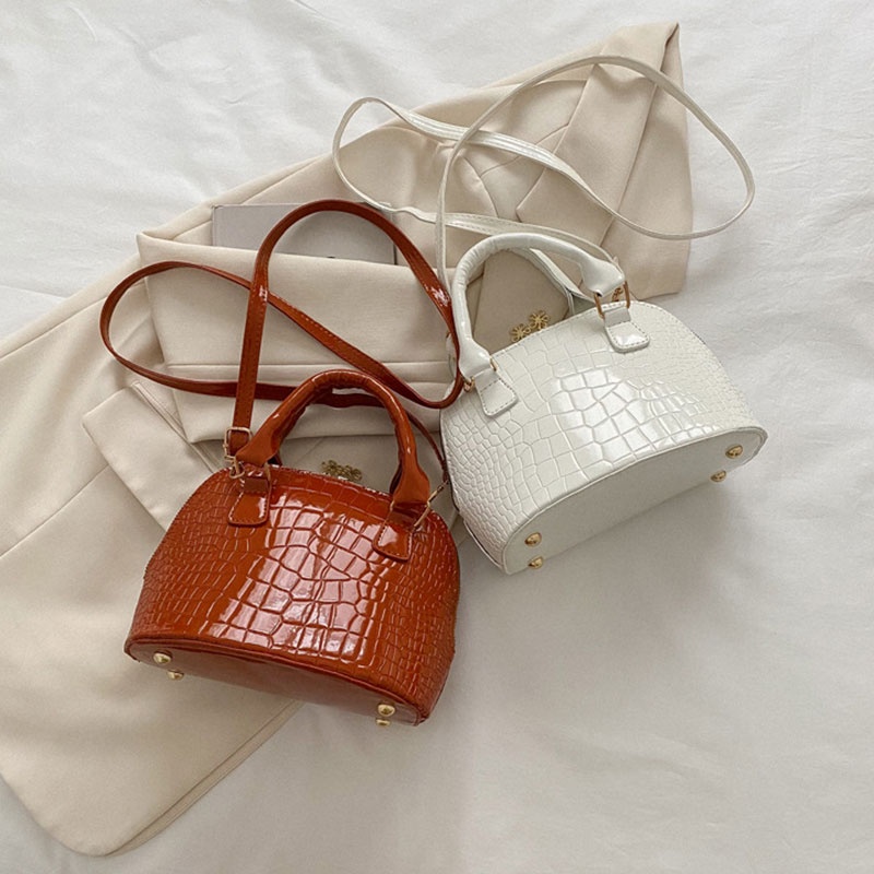 Mischa Túi Xách Da PU Màu Trơn Phong Cách Phương Tây Thời Trang Thu Đông