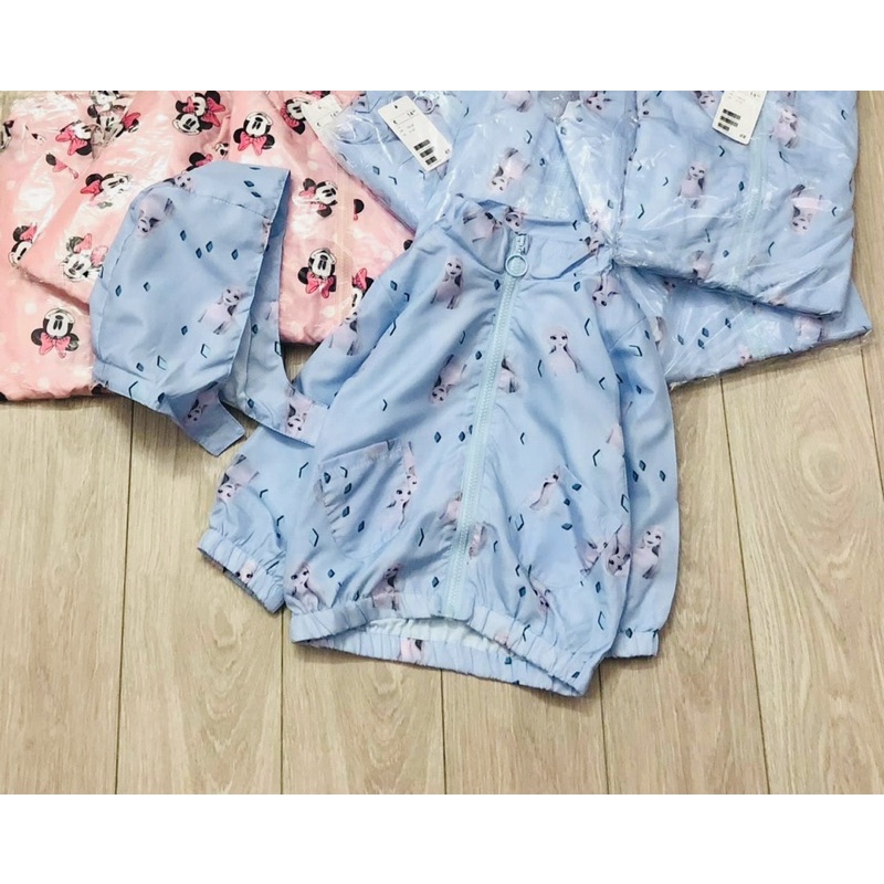 Áo khoác gió Minnie - Elsa cho bé gái siêu đẹp size từ 10-22 cân