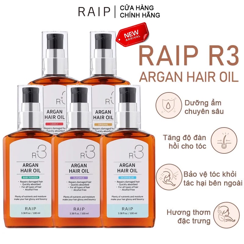 Dầu Dưỡng Tóc Argan Raip R3 Argan Hair Oil