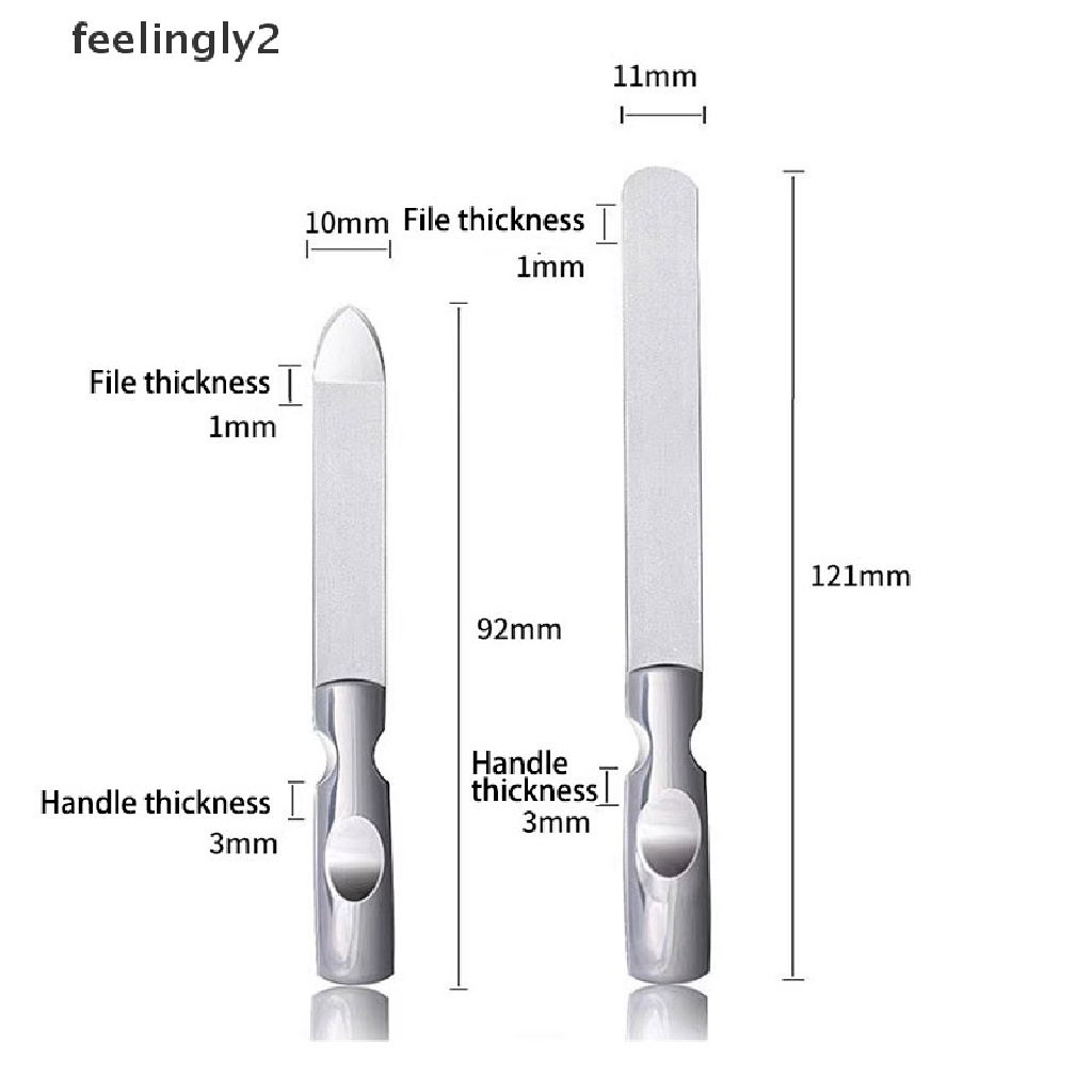 Dũa Móng Tay Hai Mặt Bằng Thép Không Gỉ Chuyên Nghiệp