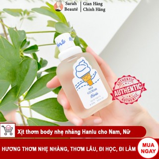 Xịt thơm body mist hương đào Hanlu 50ml , xịt body hương đào, nưỡc hoa body đào, nước hoa học sinh