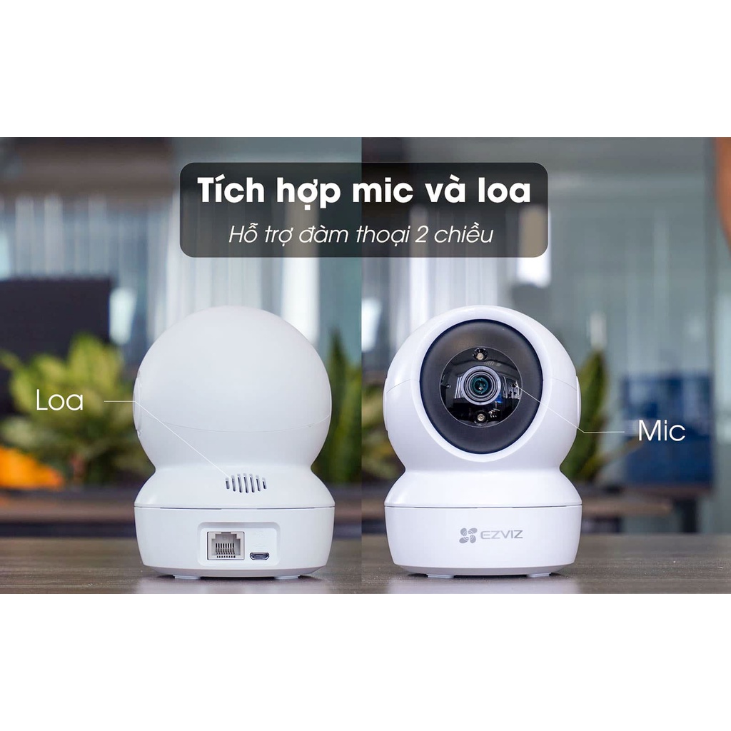 Camera wifi không dây Ezviz C6N 2M, 4M 2K quay quét 360 độ đàm thoại 2 chiều loa to-Hàng chính hãng bảo hành 2 năm