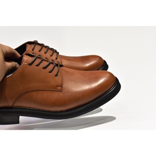 [TATHANIUM Footwear] Giày Derby cột dây màu bò da mộc