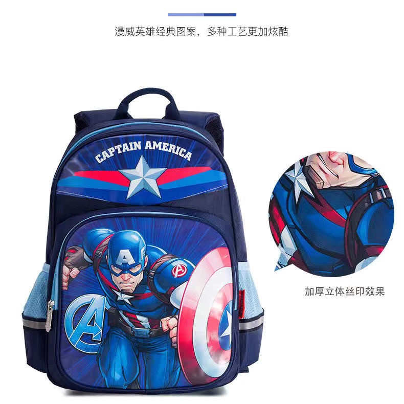 Ba Lô Đi Học Hình Người Nhện Disney Chống Thấm Nước Phản Quang An Toàn Cho Bé Trai Lớp 1-3