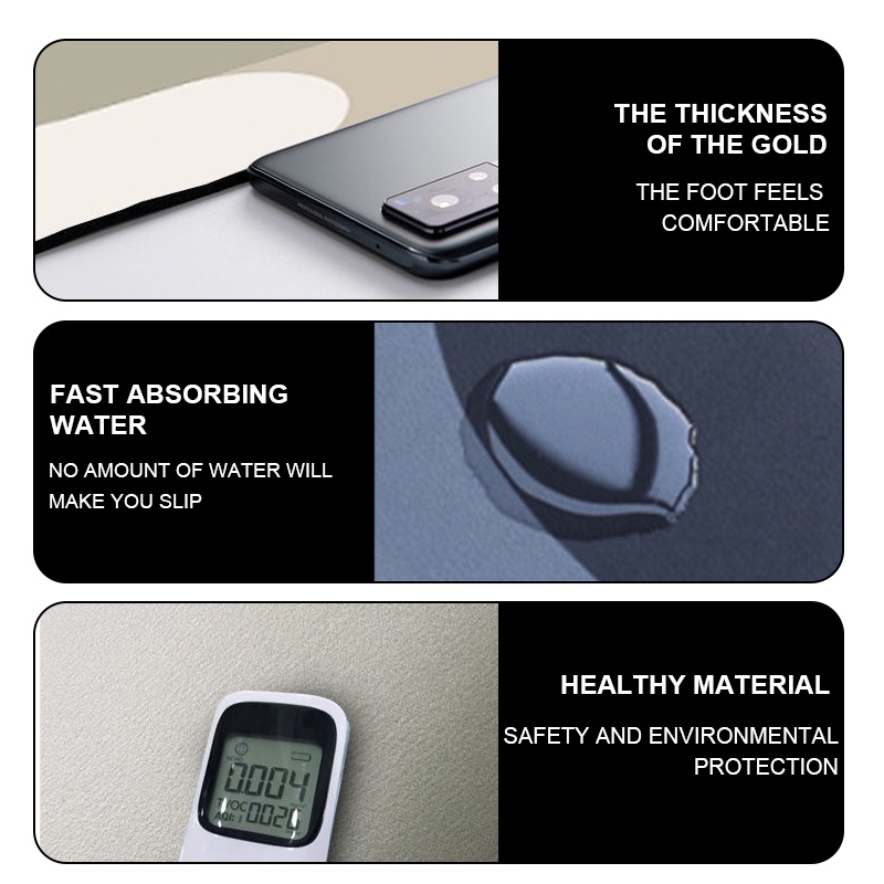 Thảm lau chân, thảm chùi chân 3D chống trơn trượt, thảm siêu thấm nhà tắm, nhà bếp 40x60cm